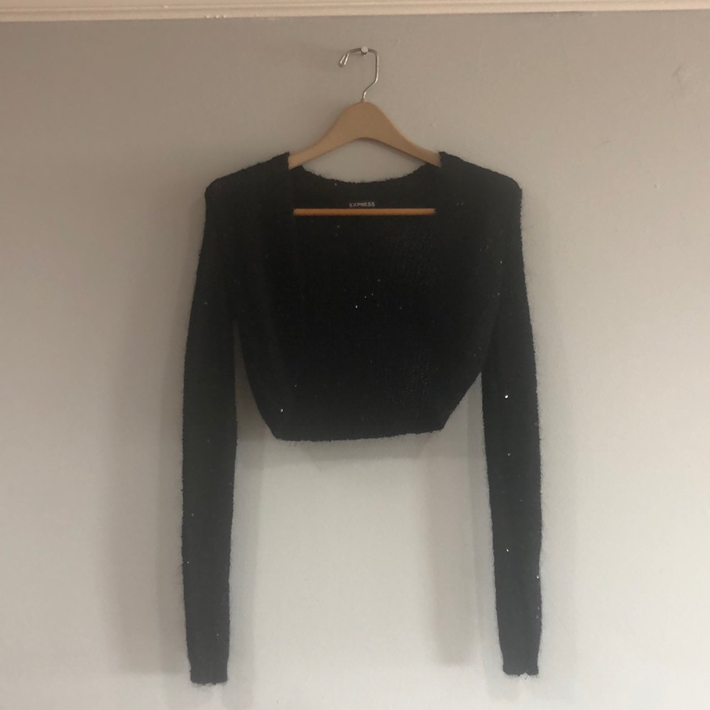 Black long sleeve knit piece